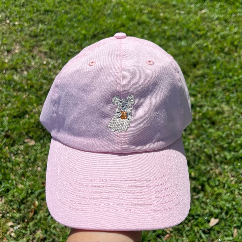 Disney Parks Halloween Minnie Mouse Ghost embroidered Pink Baseball Cap